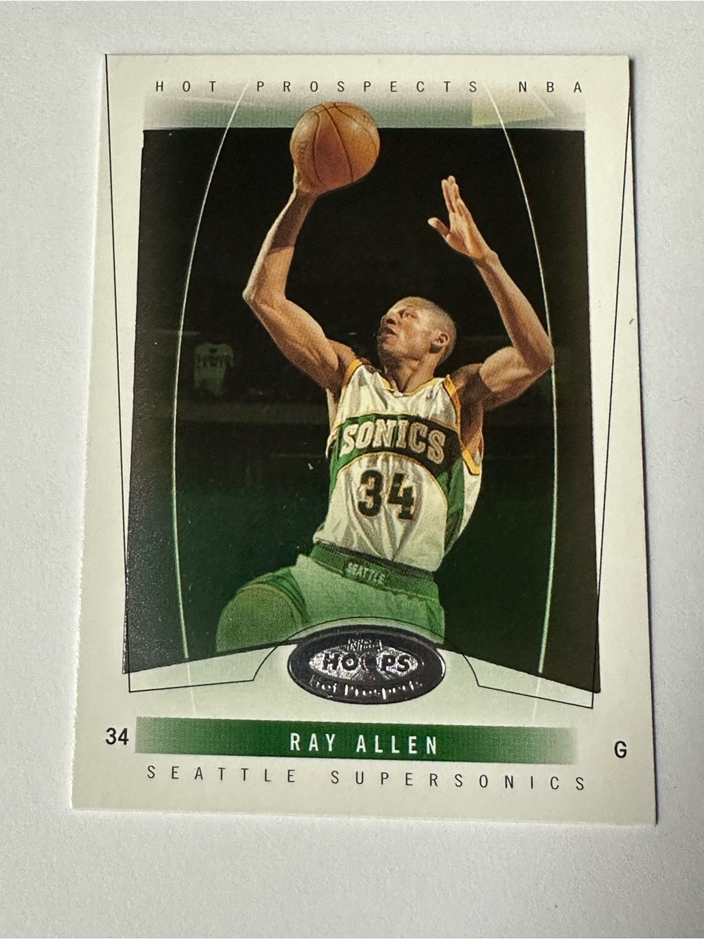 Ray Allen Seattle Supersonics Basketball Trading Card - Green